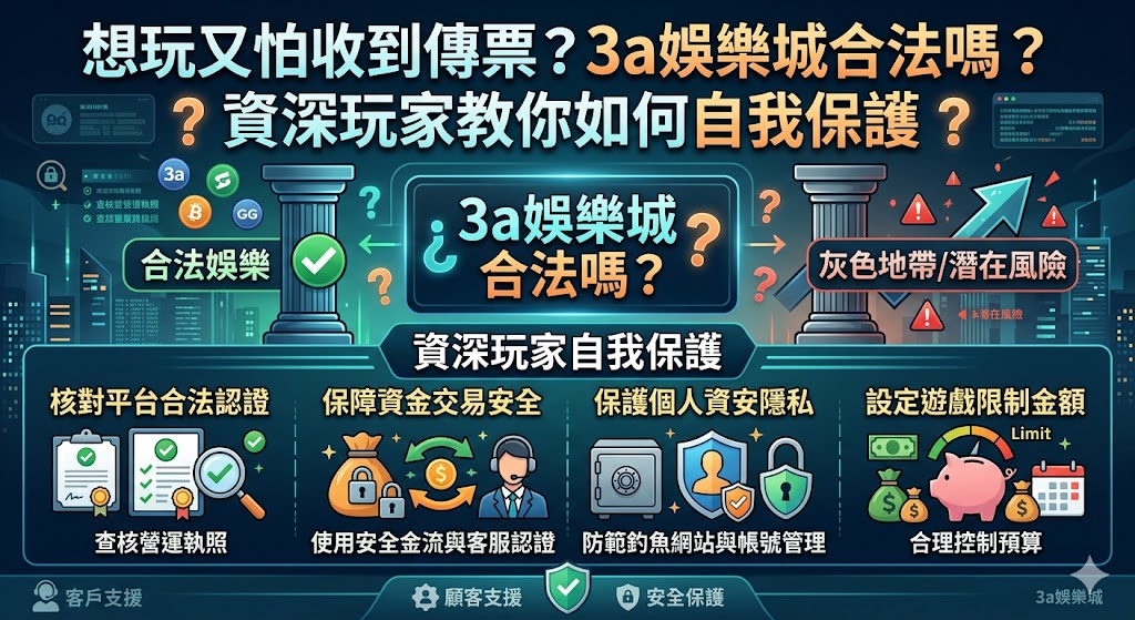 想玩又怕收到傳票？3a娛樂城合法嗎？資深玩家教你如何自我保護